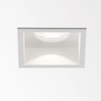 delta light -   spot encastrable carree blanc  métal